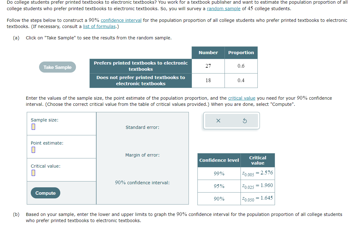 Solved Do college students prefer printed textbooks to