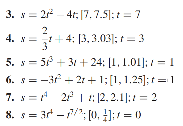Solved In each of Problems 3–8, a position function is | Chegg.com