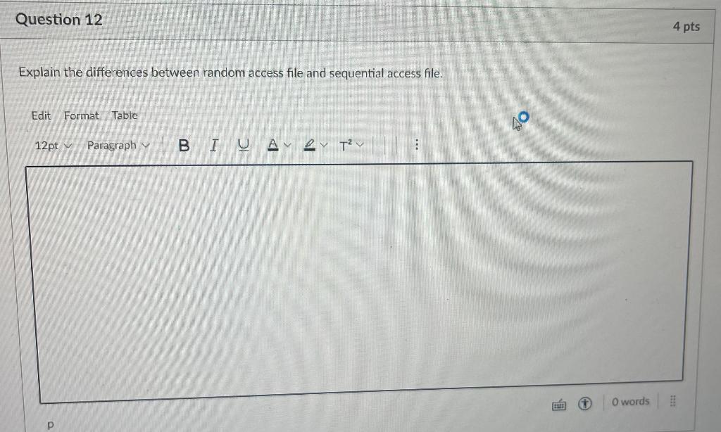 Solved Question 12 4 pts Explain the differences between | Chegg.com