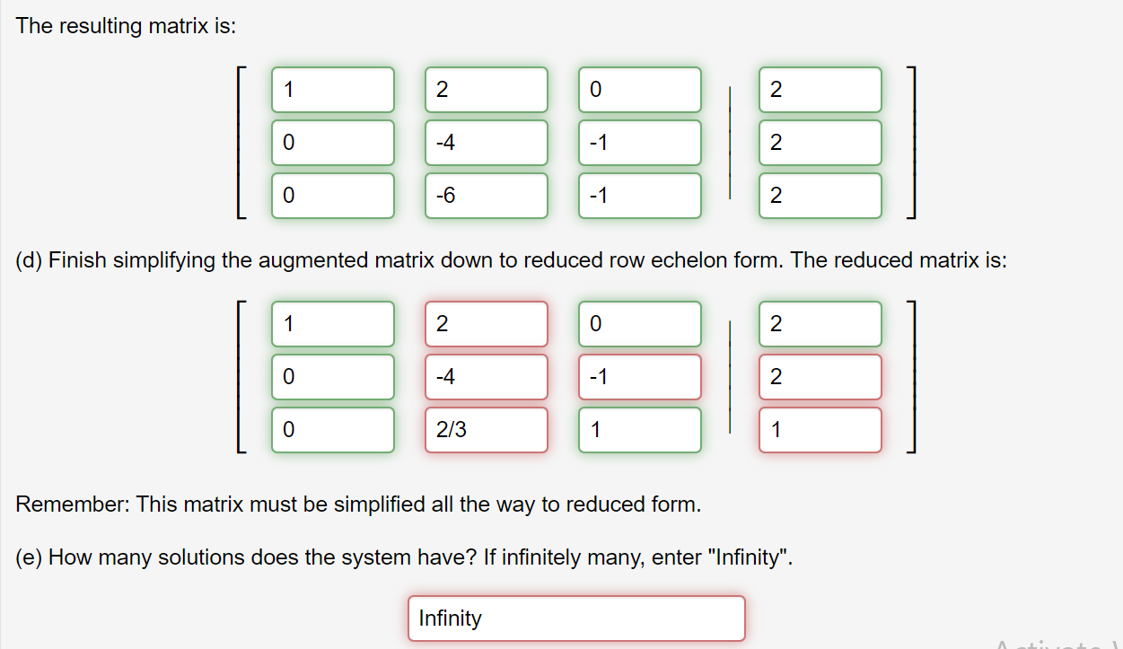Solved The resulting matrix is: 1 2 0 2 0 -4 -1 2 0 -6 -1 2 | Chegg.com
