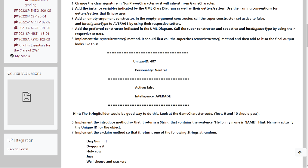 Solved Really my only problem left is that I cant figure out | Chegg.com