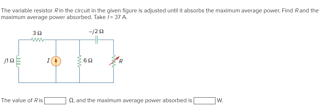 Solved The Variable Resistor R In The Circuit In The Given | Chegg.com