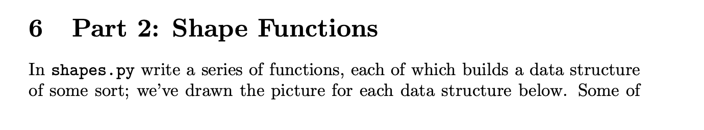 Define The Shape Function Routine In Python Code Solved 6 Part 2: Shape Functions In shapes.py write a series | Chegg.com