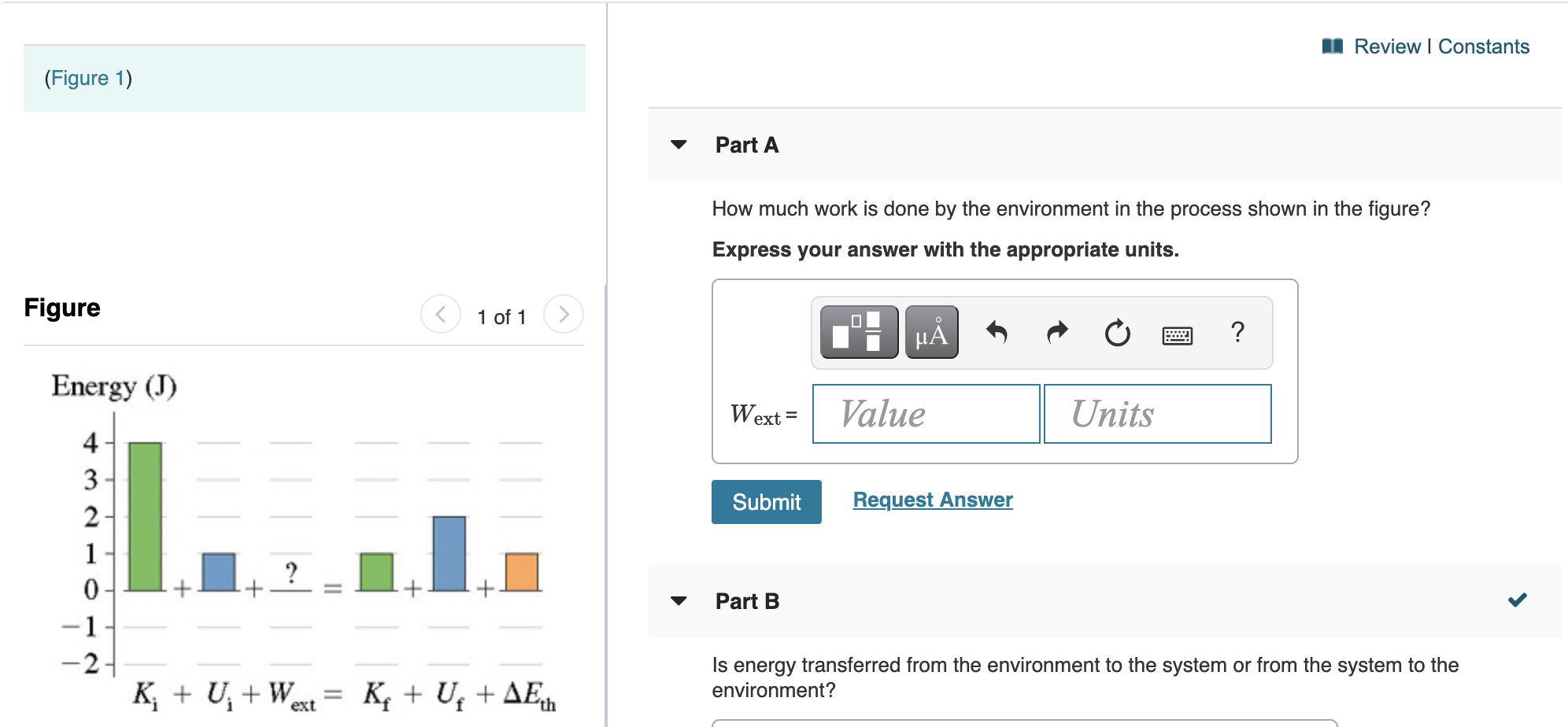 Solved II Review | Constants (Figure 1) Part A How much work | Chegg.com