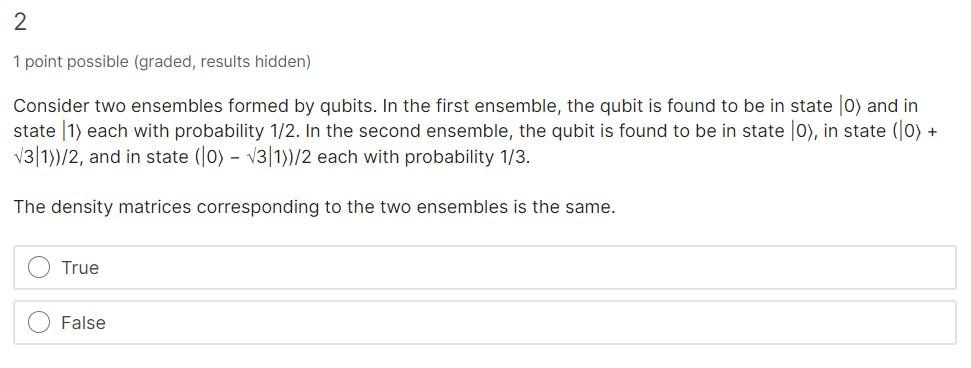 Solved 1 Point Possible (graded, Results Hidden) Consider | Chegg.com