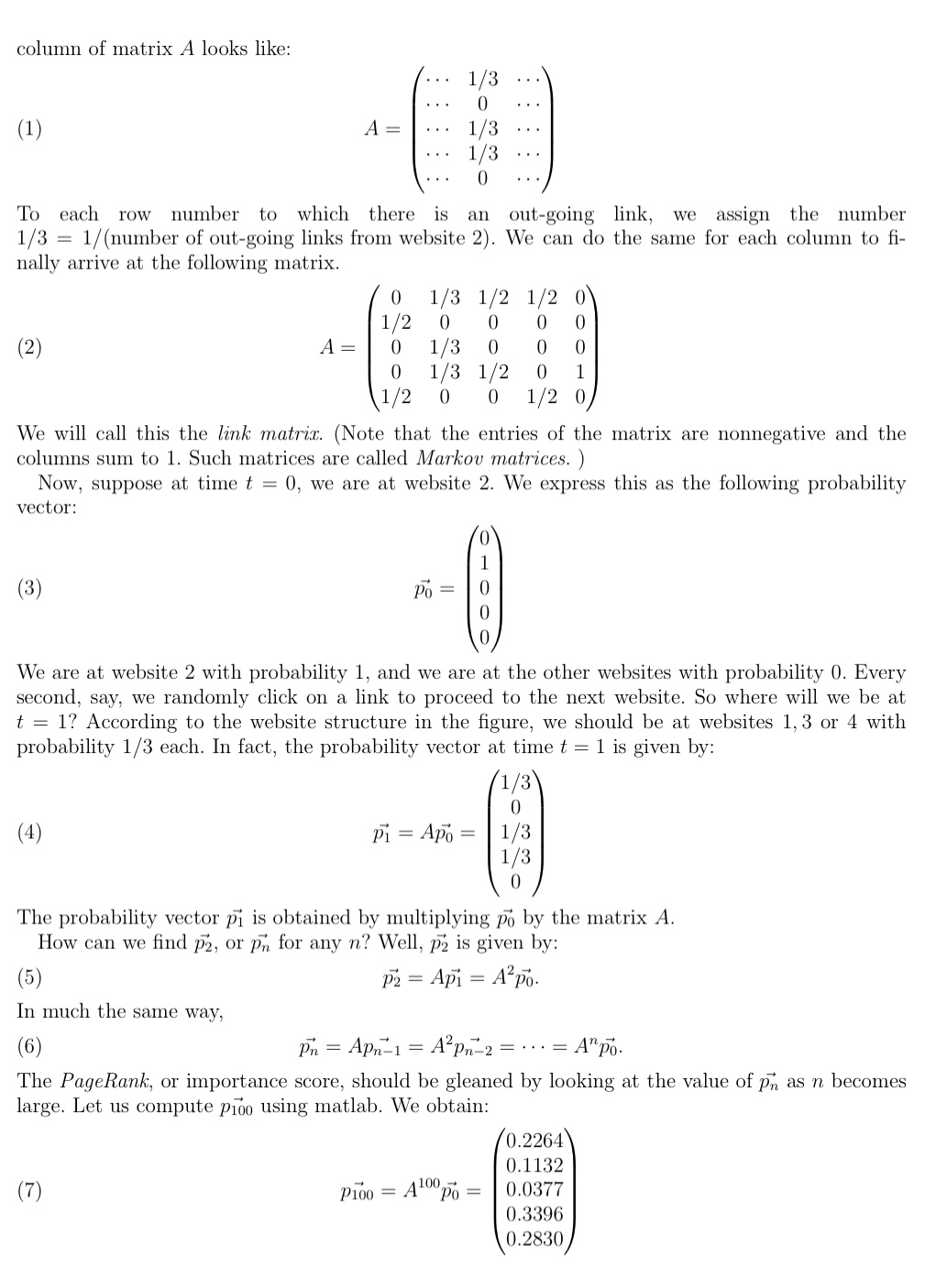 Solved column of matrix A looks like: | Chegg.com