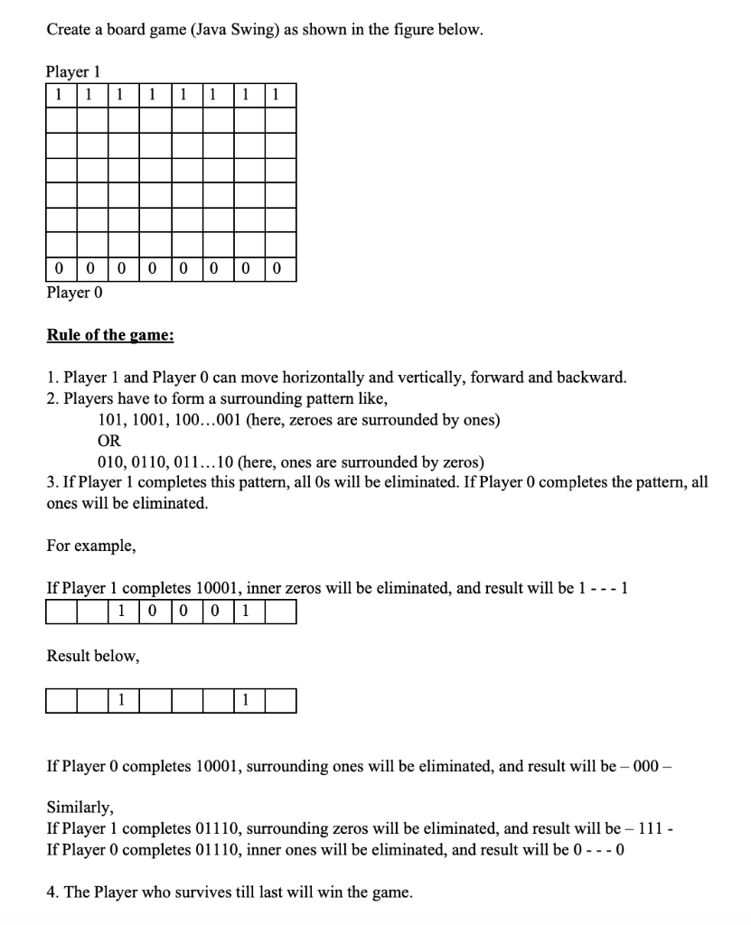 Create a board game (Java Swing) as shown in the