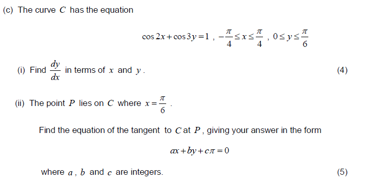 Solved (c) The curve C has the equation | Chegg.com