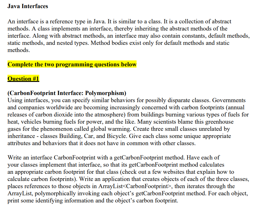 Solved Question 1 java program post a picture of source code | Chegg.com
