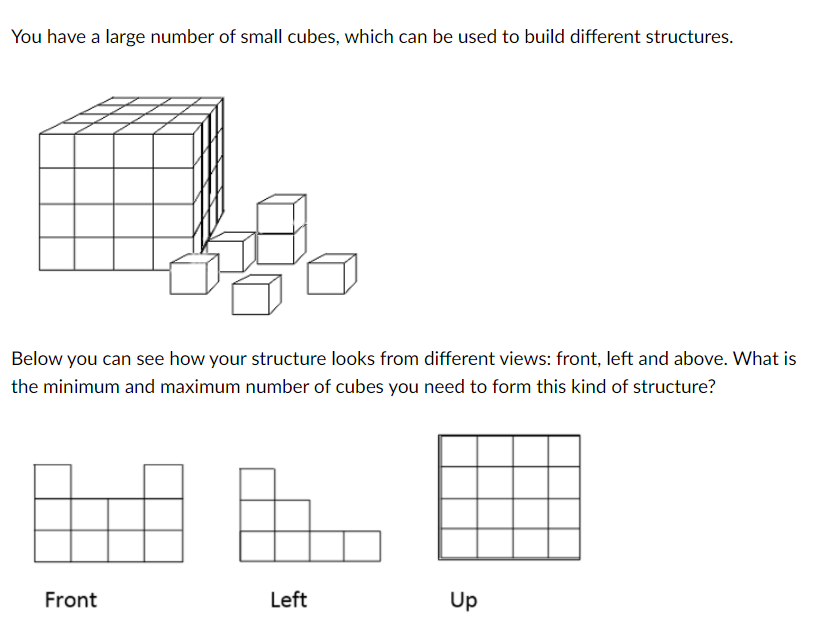 Solved You have a large number of small cubes, which can be | Chegg.com