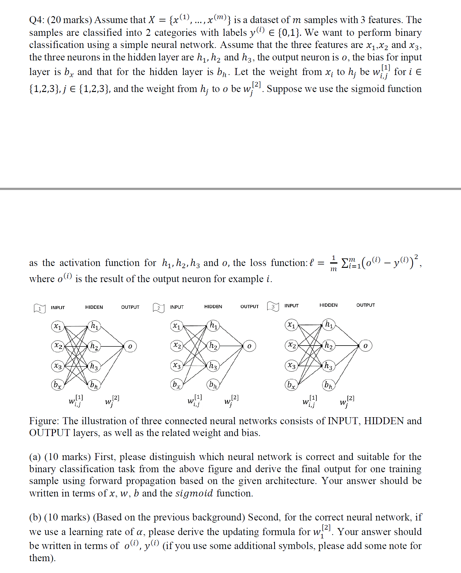 Solved Q4: (20 ﻿marks) ﻿Assume That X={x(1),dots,x(m)} ﻿is A | Chegg.com