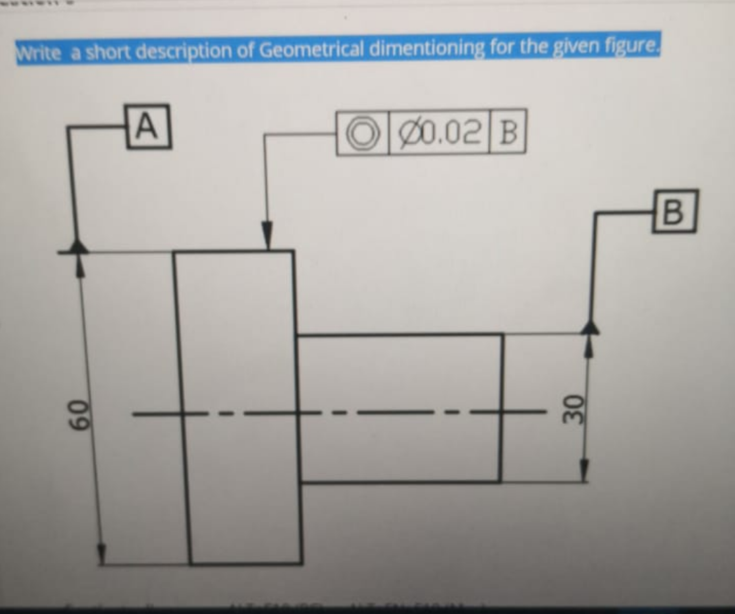 Solved Write a short description of Geometrical dimentioning | Chegg.com