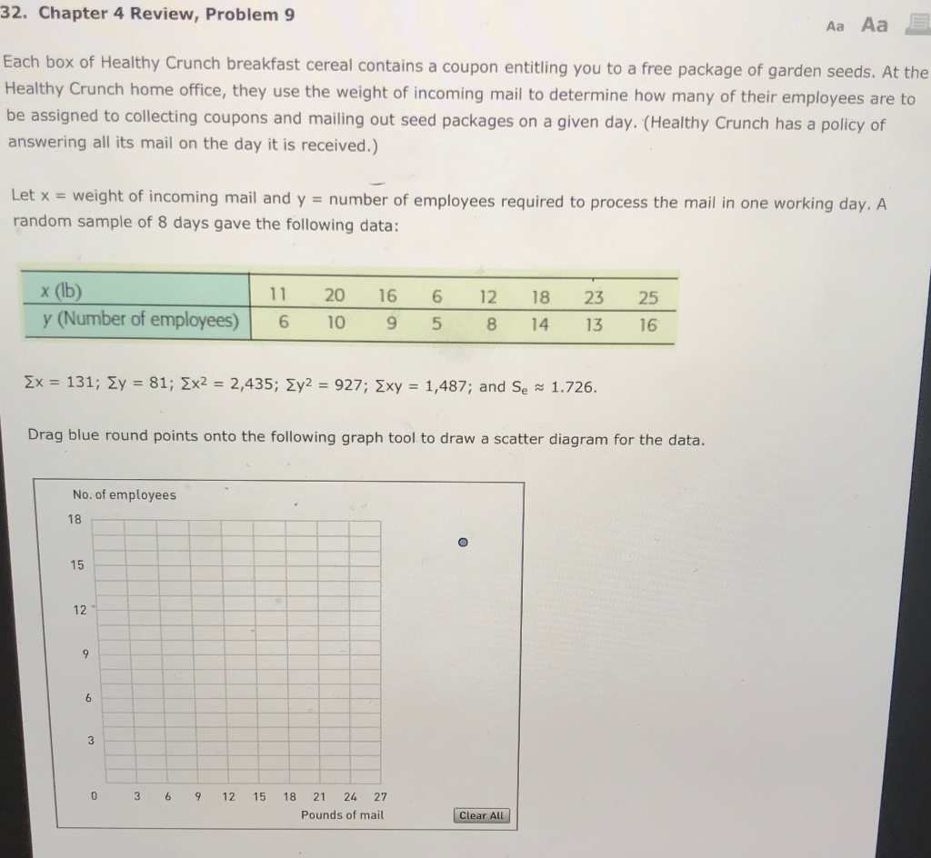 Solved 2. Chapter 4 Review, Problem 9 Aa Aa Each Box Of | Chegg.com