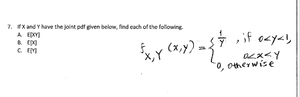 Solved 8 The Random Variables X And Y Have The Joint Pdf Chegg Com