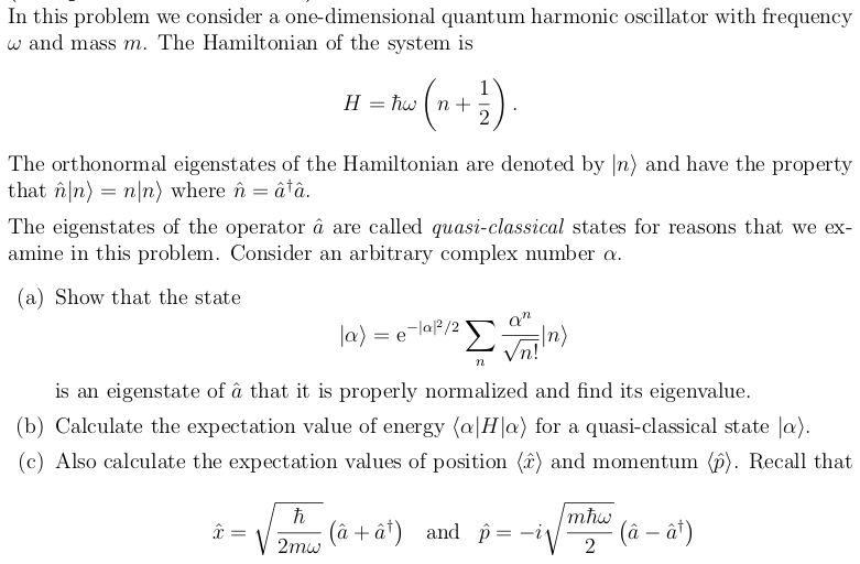Solved In this problem we consider a one-dimensional quantum | Chegg.com