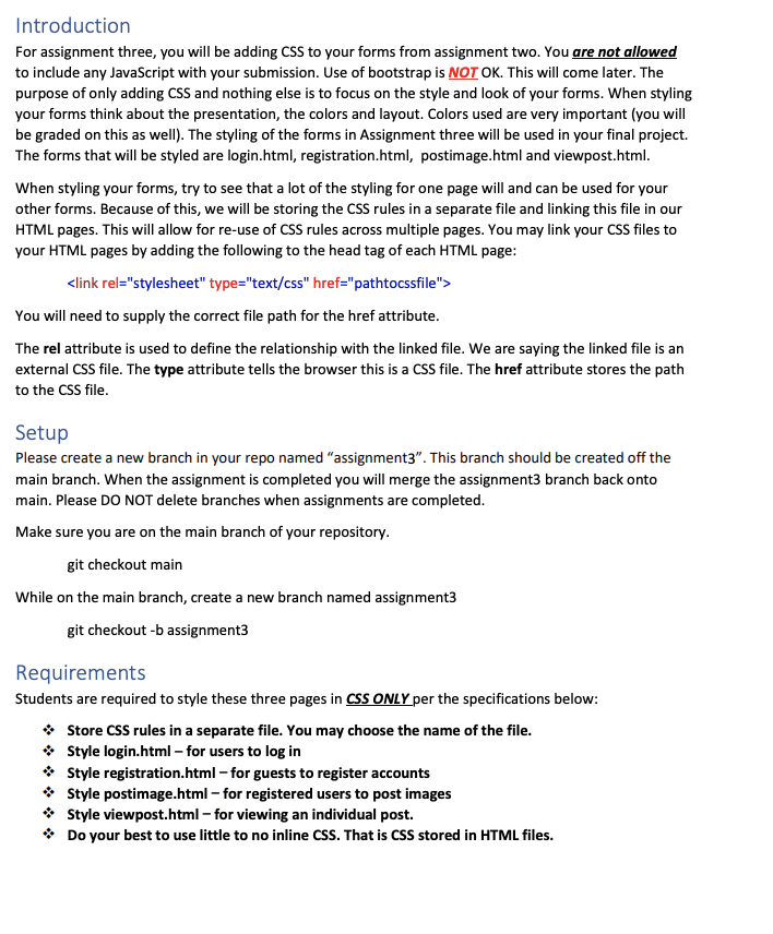 Solved Introduction For assignment three, you will be adding | Chegg.com
