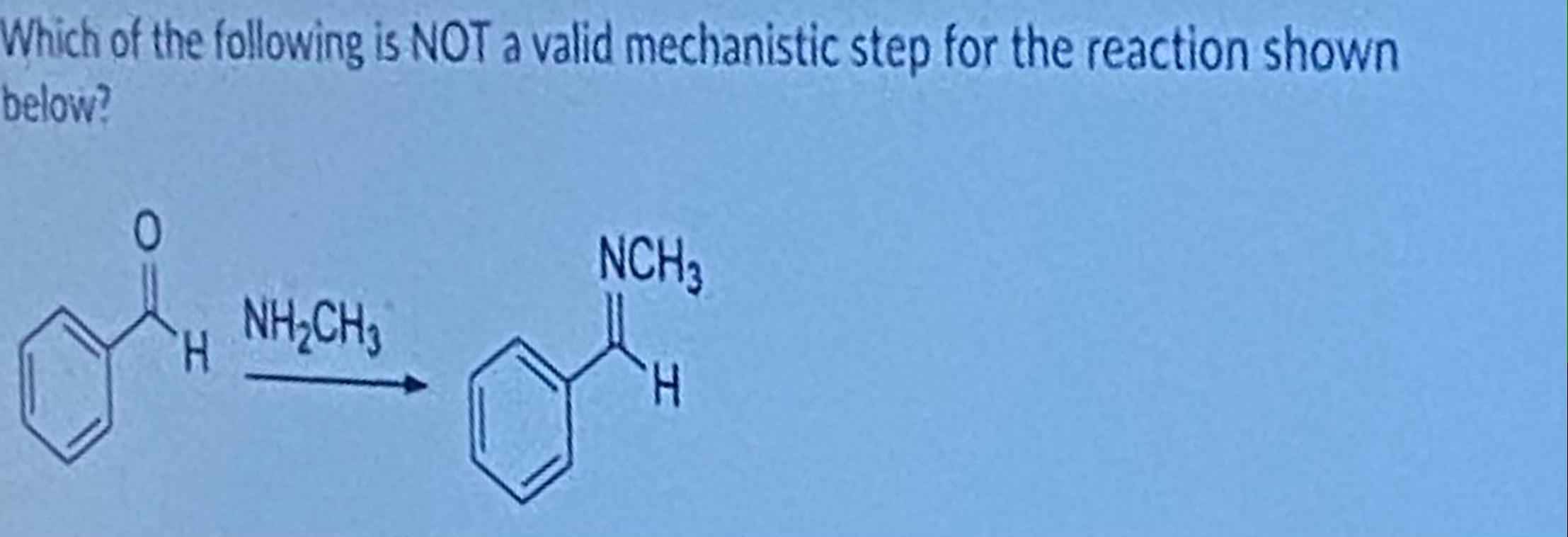 Solved Which of the following is NOT a valid mechanistic | Chegg.com