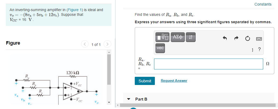 Solved Find the values of RaRa, RbRb, and RcRc, Suppose | Chegg.com