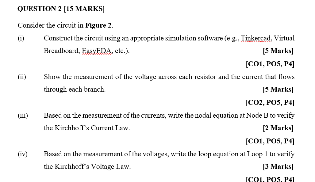 Solved QUESTION 2 [15 MARKS] (ii) Consider The Circuit In | Chegg.com