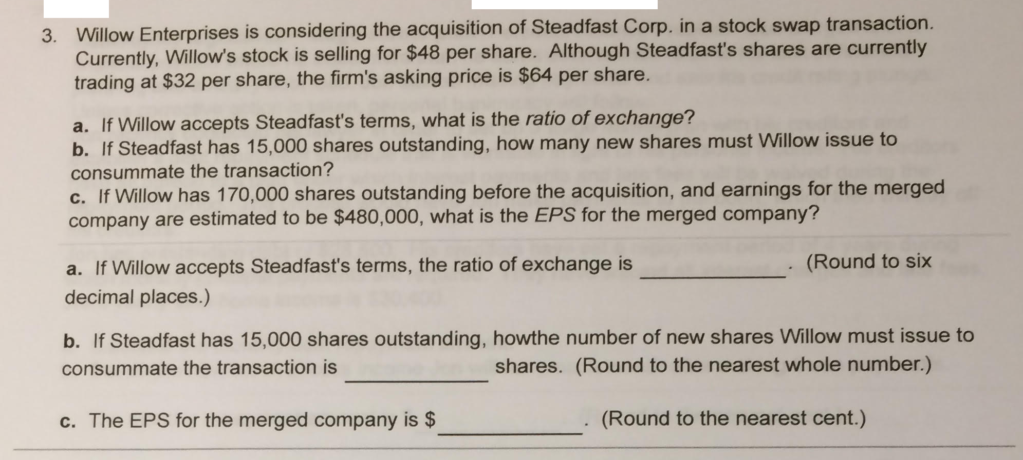Solved Could I please have a spreadsheet example too, in | Chegg.com