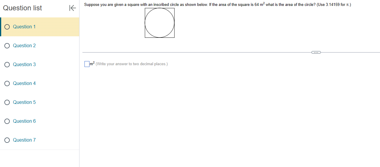 area of a circle inscribed in a square is 308 cm2