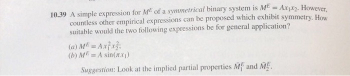 Solved 10.39 A simple expression for ME of a symmetrical | Chegg.com