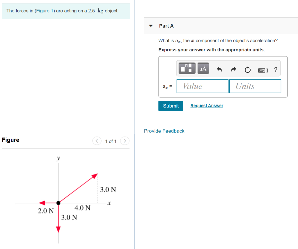 Solved The forces in (Figure 1) are acting on a 2.5 kg | Chegg.com