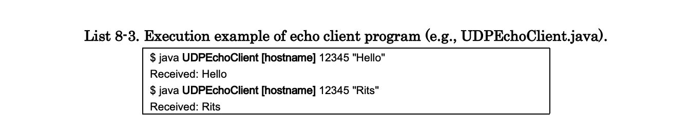 Solved The students create an echo server program that | Chegg.com