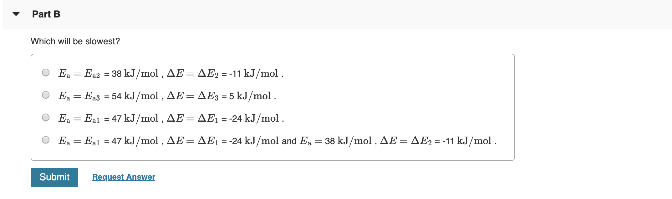 Solved Part A Based On Their Activation Energies And Energy | Chegg.com