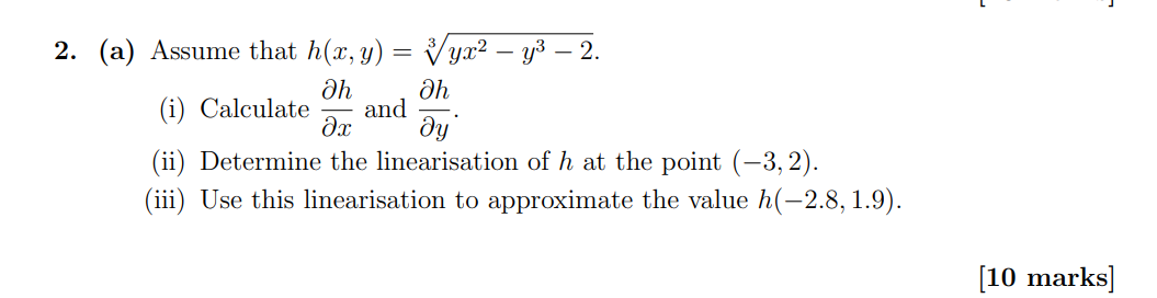 Solved 2. (a) Assume That H(x, Y) = Ýyx2 – Y3 – 2. Ah Ah (i) 