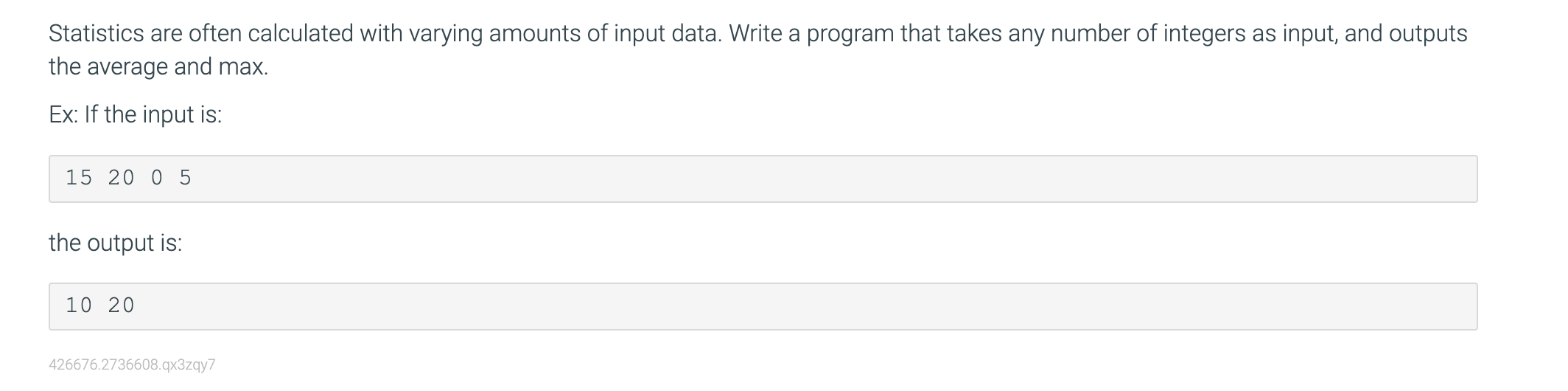 Solved Statistics are often calculated with varying amounts | Chegg.com