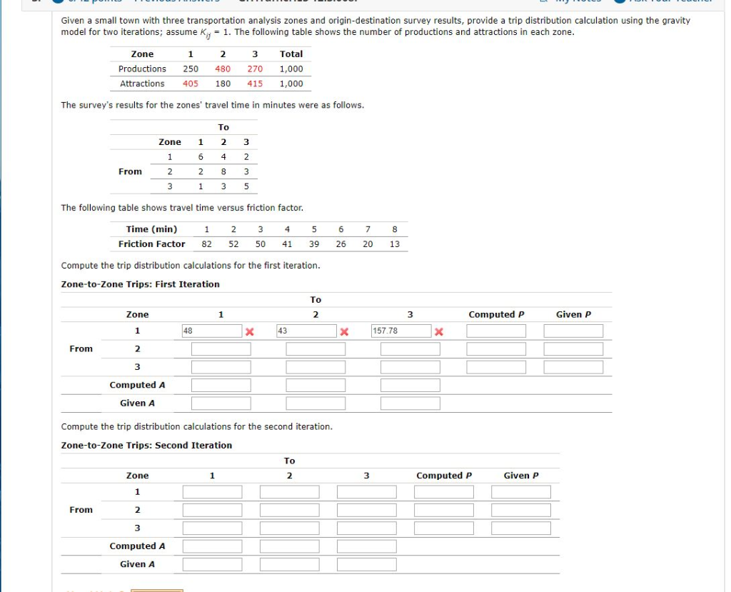 Solved Given a small town with three transportation analysis