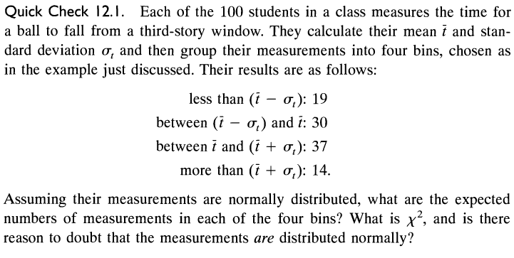 Quick Check 12.1. Each of the 100 students in a class | Chegg.com