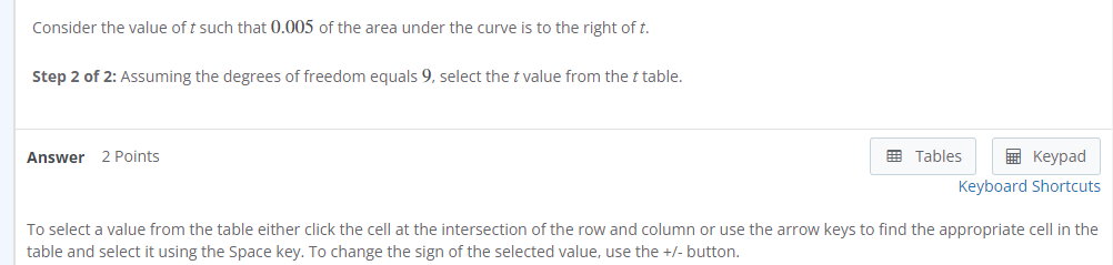Solved Consider the value of t such that 0.005 of the area | Chegg.com