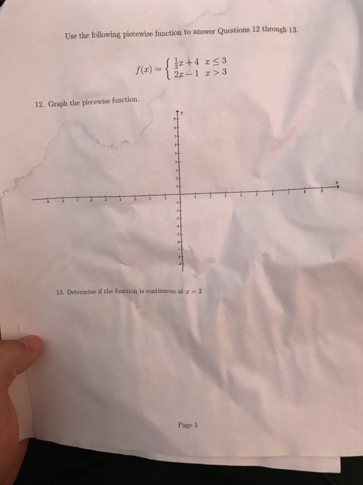 Solved Use the following piecewise function to answer | Chegg.com