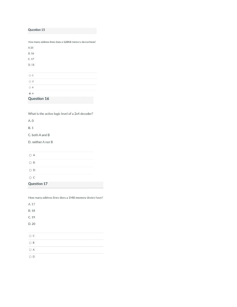 solved-1-question-15-how-many-address-lines-does-a-128kb-chegg