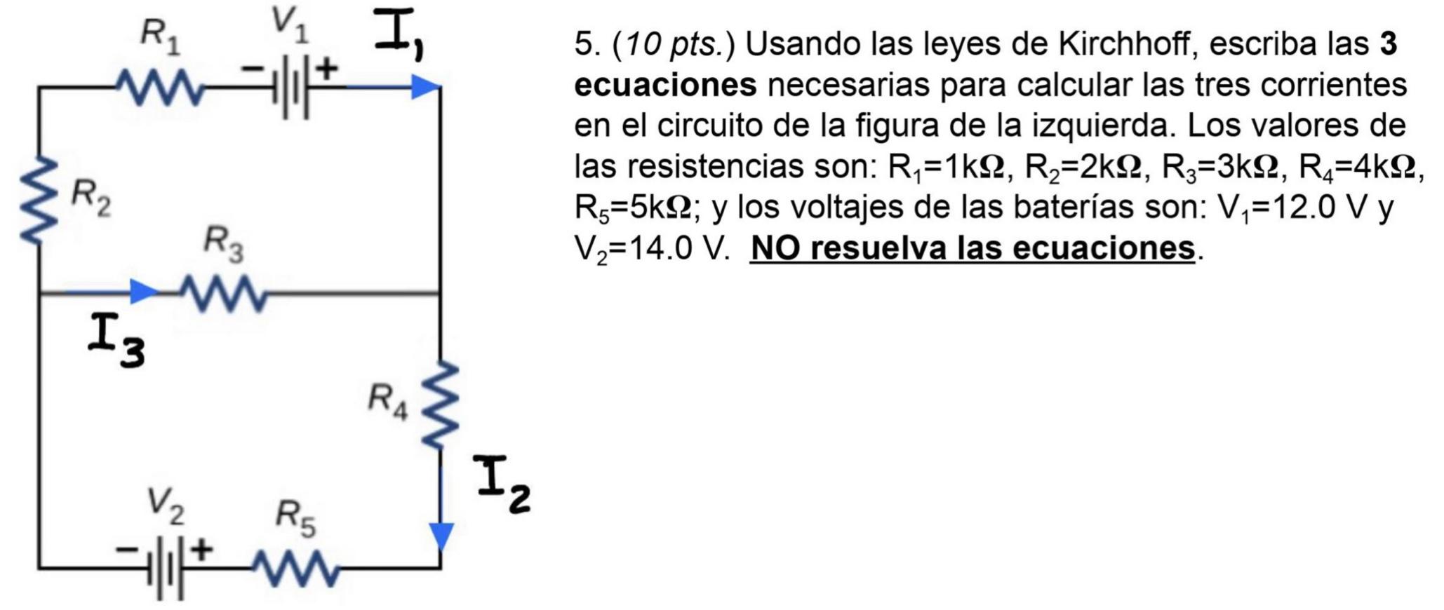 Solved R1 VI mi 世 5. (10 pts.) Usando las leyes de | Chegg.com