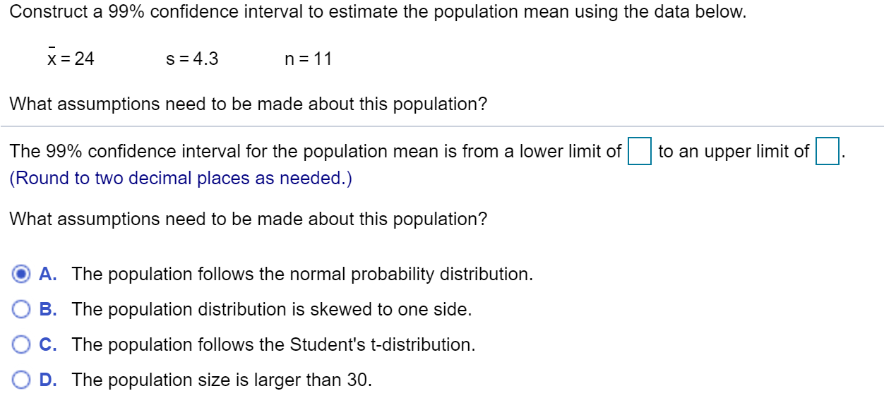 Solved Construct a 99% confidence interval to estimate the | Chegg.com