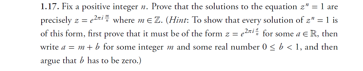 Solved 1.17. Fix a positive integer n. Prove that the | Chegg.com