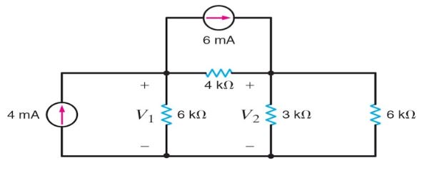 Solved 6 mA + + T 4 ΚΩ + Ι 4 mA (1) Vξ 6 ΚΩ V, 3 ΚΩ ΚΑΙ 6 ΚΩ | Chegg.com