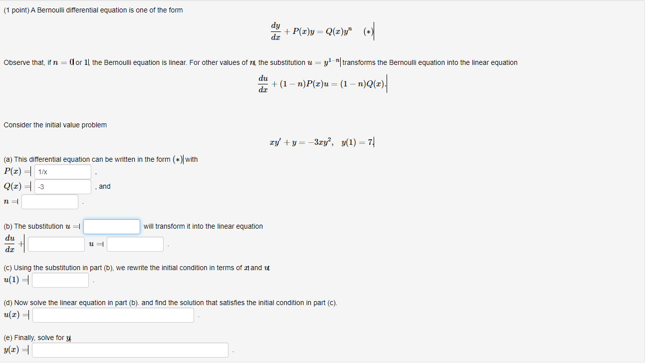 solved-1-point-a-bernoulli-differential-equation-is-one-of-chegg