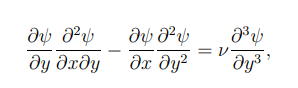 Solved ∂y∂ψ∂x∂y∂2ψ−∂x∂ψ∂y2∂2ψ=ν∂y3∂3ψu=∂ψ/∂y,v=−∂ψ/∂x | Chegg.com