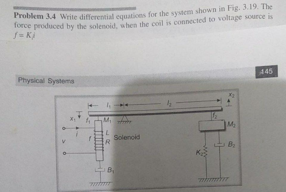 Solved Problem 3.4 Write differential equations for the | Chegg.com