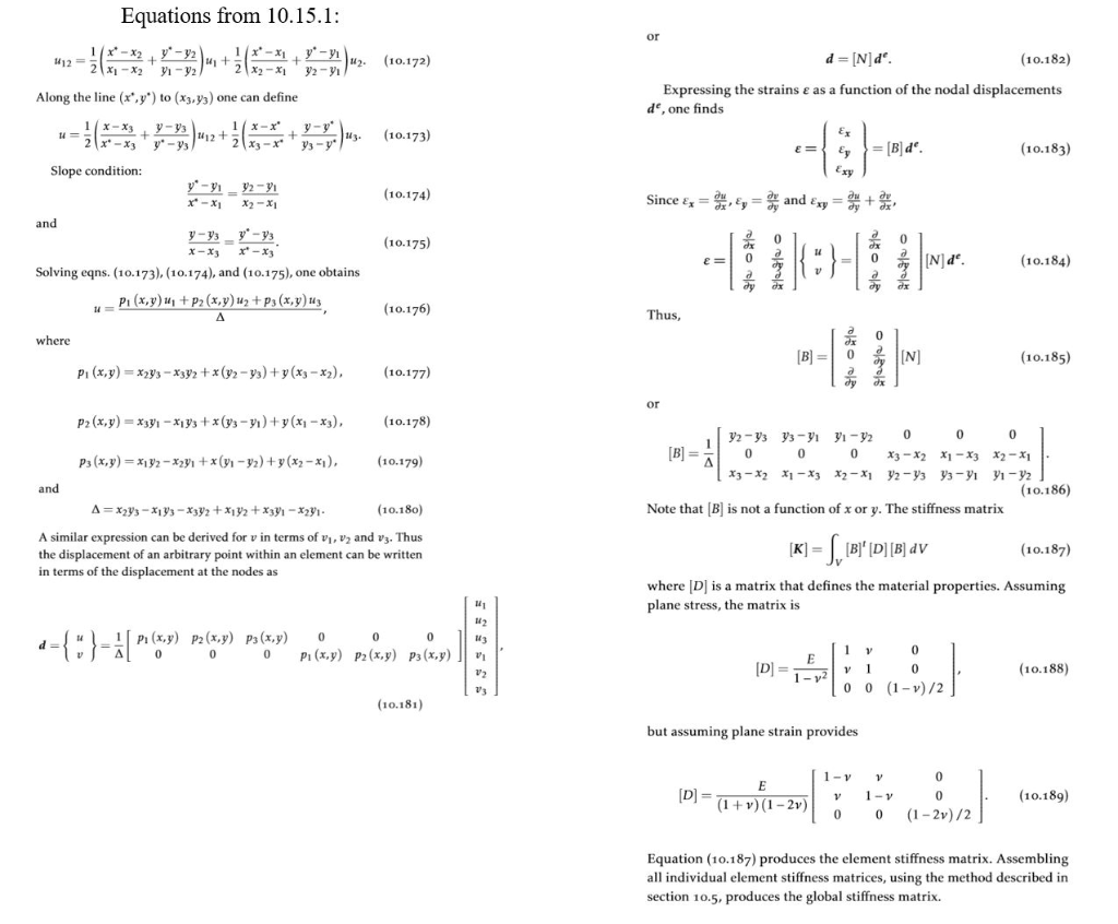 Solved Problem 1: Nuts and bolts of finite elements Triangle | Chegg.com