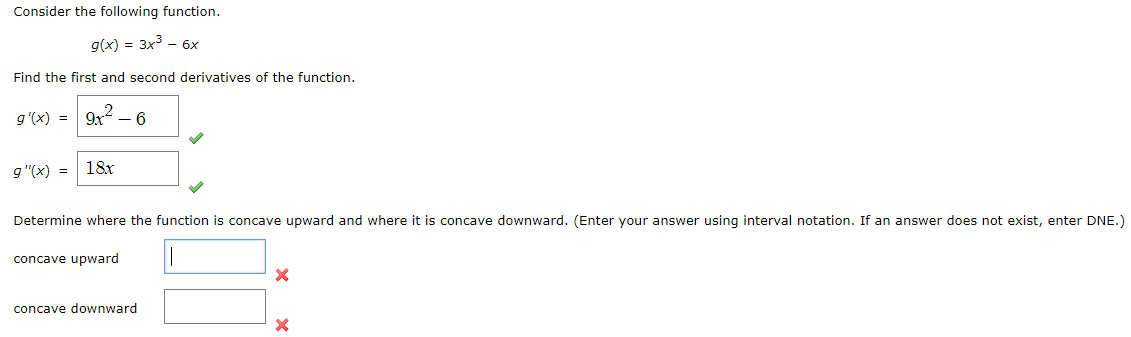 Solved Consider the following function. g(x) = 3x3 - 6x Find | Chegg.com