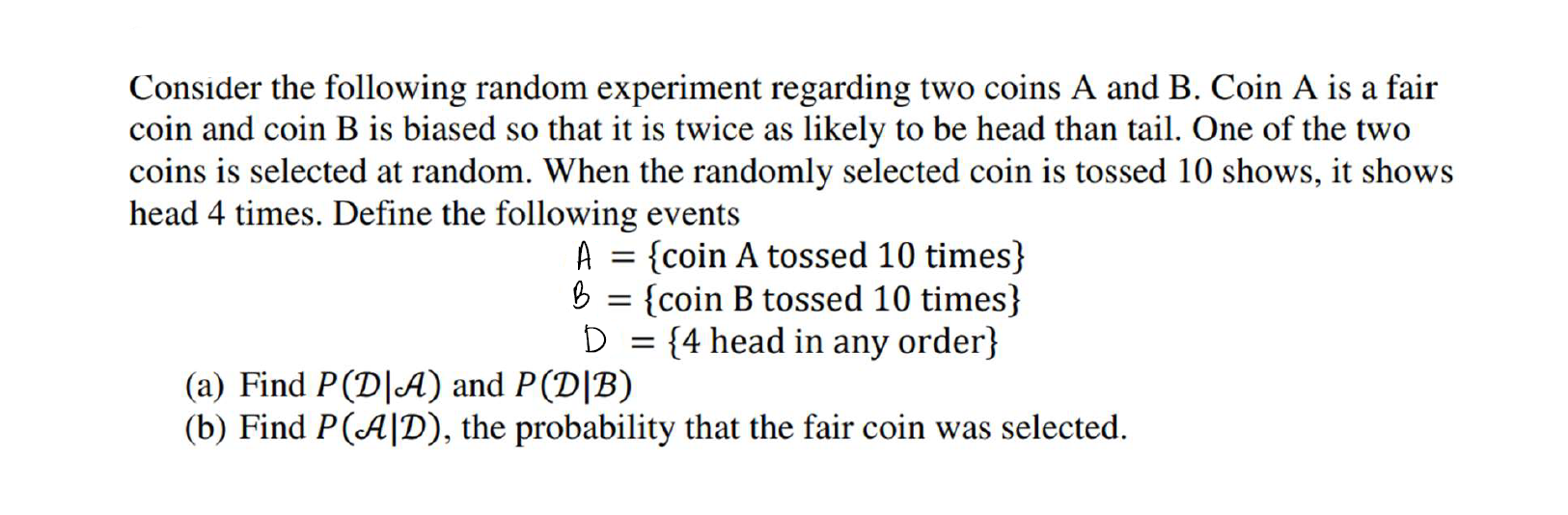 Solved Consider The Following Random Experiment Regarding | Chegg.com