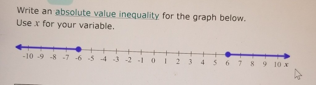 How Do You Write An Absolute Value Inequality From A Number Line