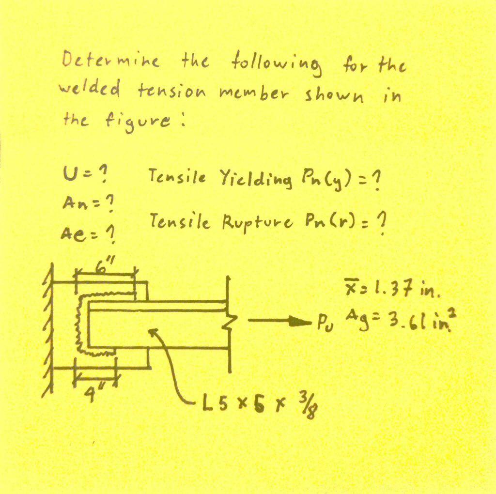 determine-the-following-for-the-welded-tension-member-chegg