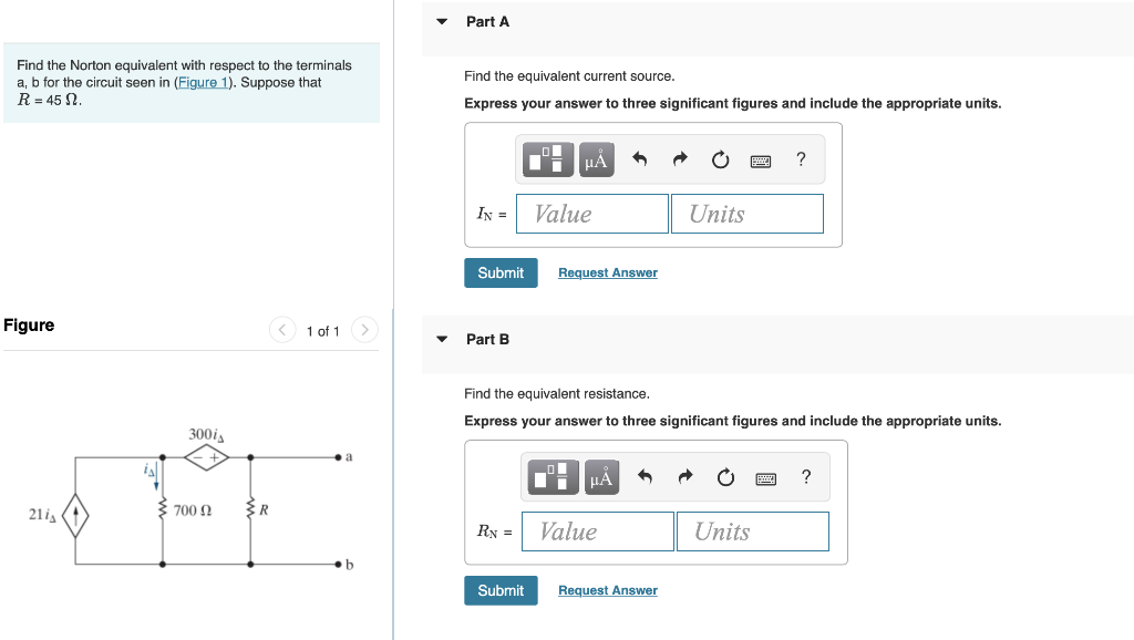 Solved Find the Norton equivalent with respect to the | Chegg.com