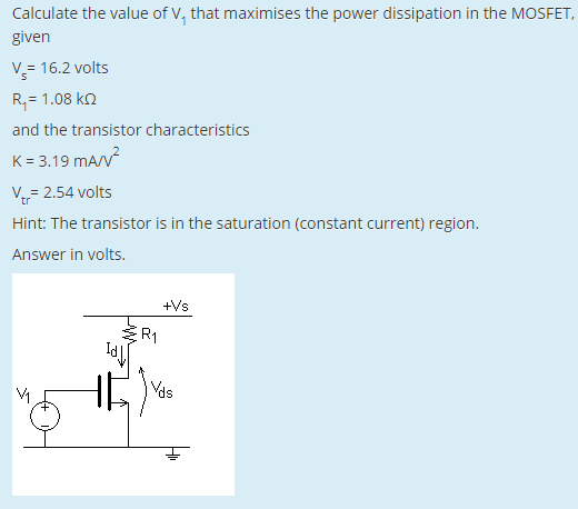 Solved Calculate The Value Of V, That Maximises The Power | Chegg.com